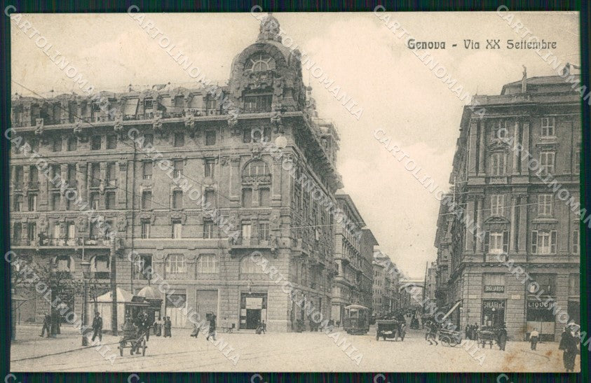 Genova Città Via XX Settembre cartolina WX3125 – fronte