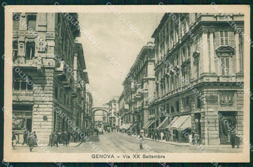 Genova Città Via XX Settembre cartolina WX3126 – fronte