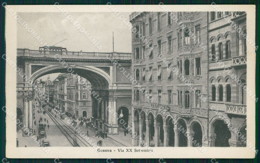 Genova Città Via XX Settembre cartolina WX3128 – fronte