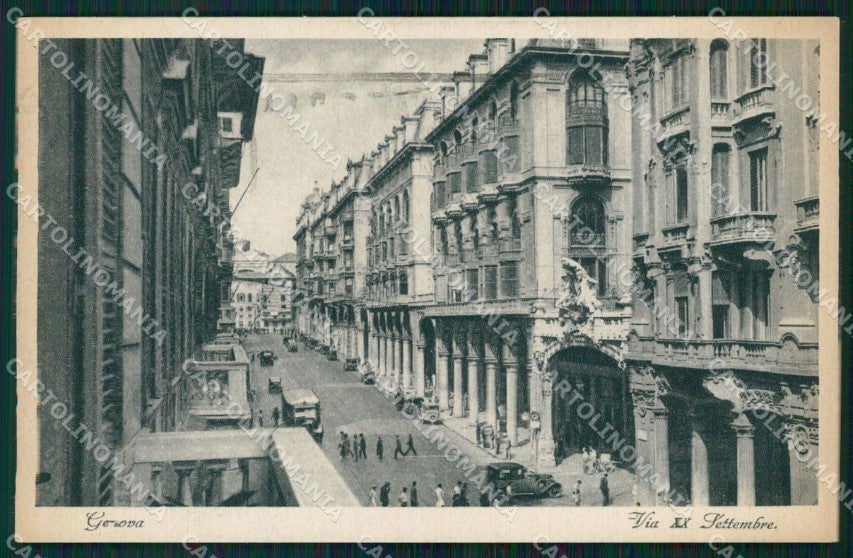 Genova Città Via XX Settembre cartolina WX3131 – fronte
