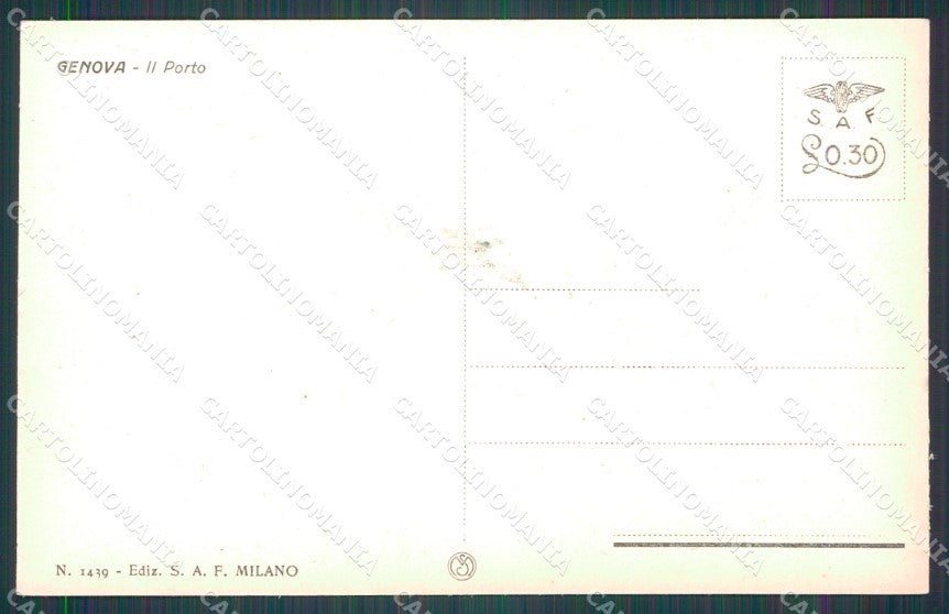 Genova Città Porto cartolina WX3132 – retro