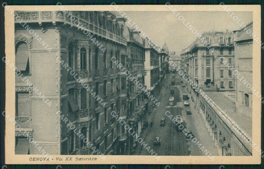 Genova Città Via XX Settembre cartolina WX3136 – fronte