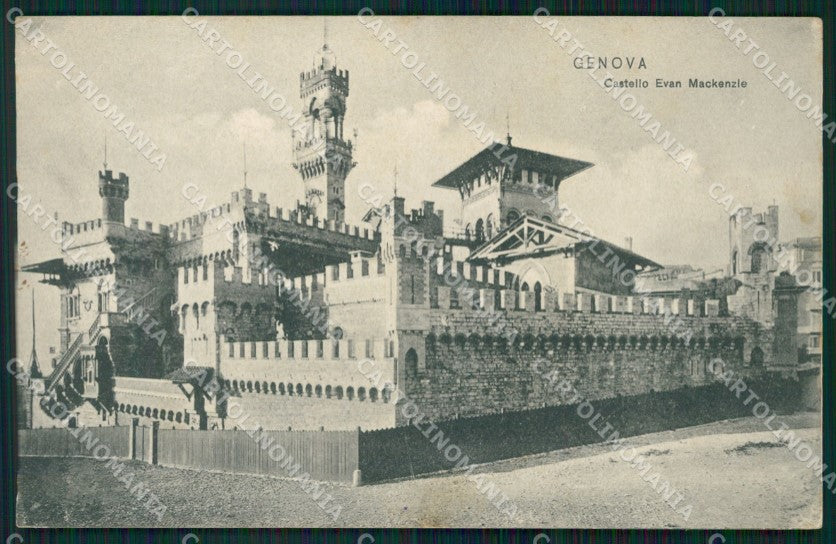 Genova Città Castello Mackenzie PIEGHINA cartolina WX3138 – fronte