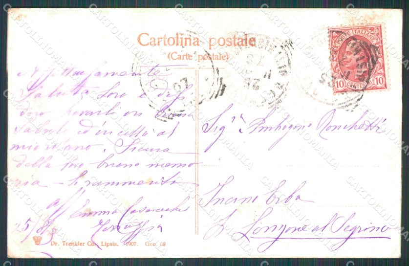Genova Città Castello Mackenzie PIEGHINA cartolina WX3138 – retro