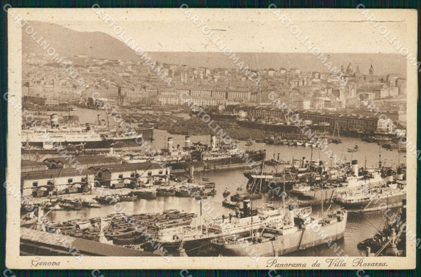 Genova Città Panorama da Villa Rosazza cartolina WX3139 – fronte