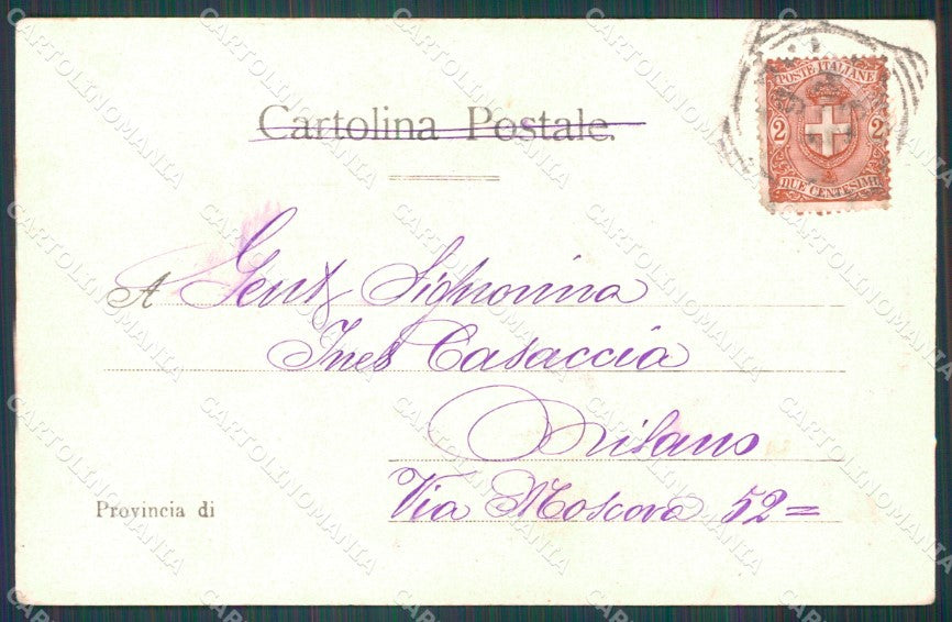 Genova Città Piazza Caricamento PIEGHINA cartolina WX3140 – retro