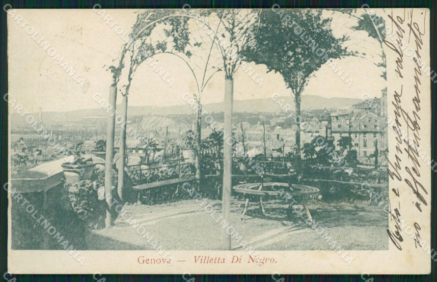 Genova Città Villetta di Negro cartolina WX3147 – fronte