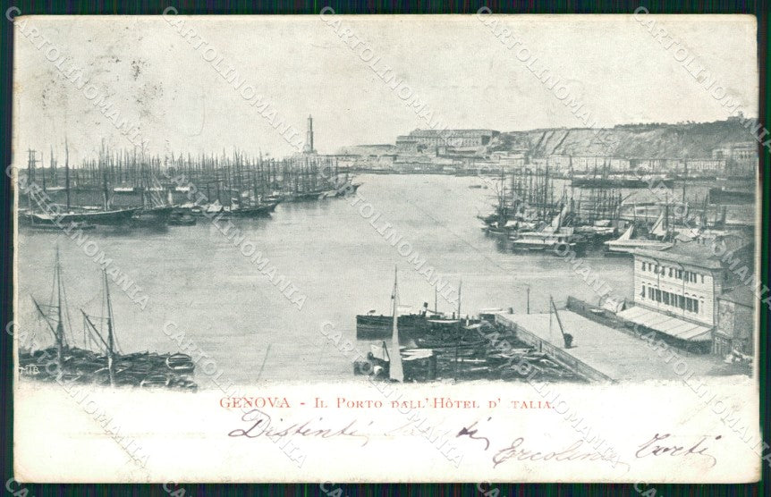 Genova Città Porto PIEGHINE cartolina WX3152 – fronte