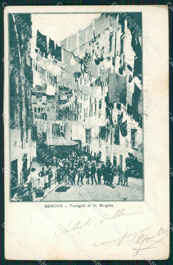 Genova Città Truogoli Santa Brigida cartolina WX3156 – fronte