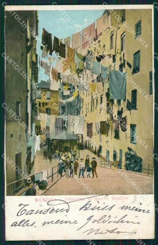 Genova Città Truogoli Santa Brigida cartolina WX3160 – fronte