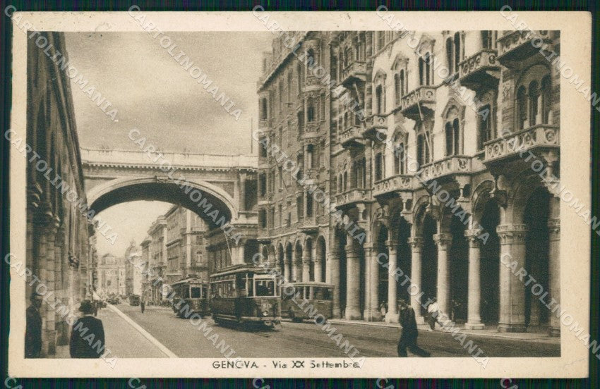 Genova Città Via XX Settembre cartolina WX3166 – fronte