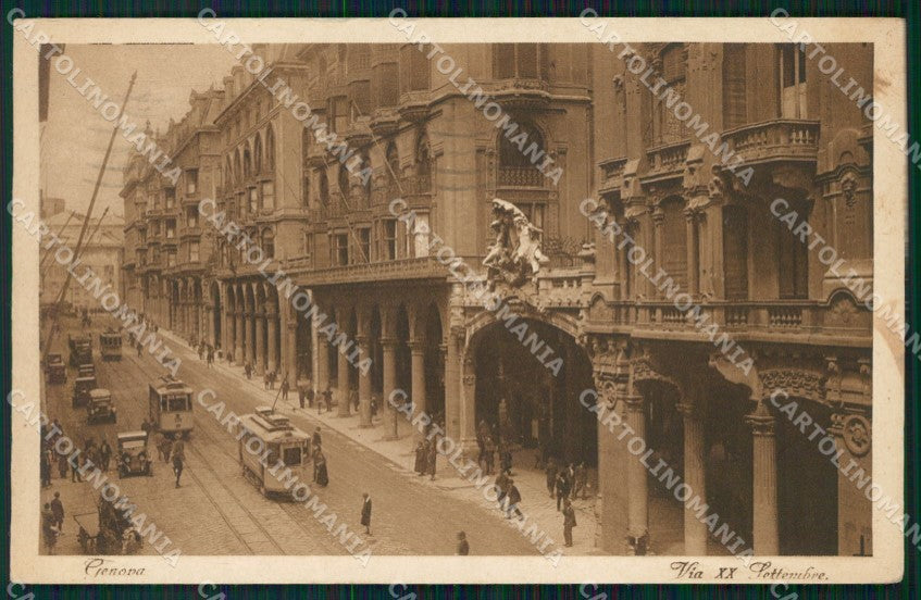 Genova Città Via XX Settembre cartolina WX3170 – fronte