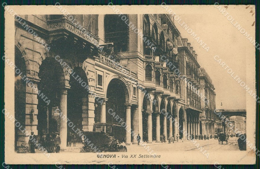Genova Città Via XX Settembre PIEGHE cartolina WX3171 – fronte