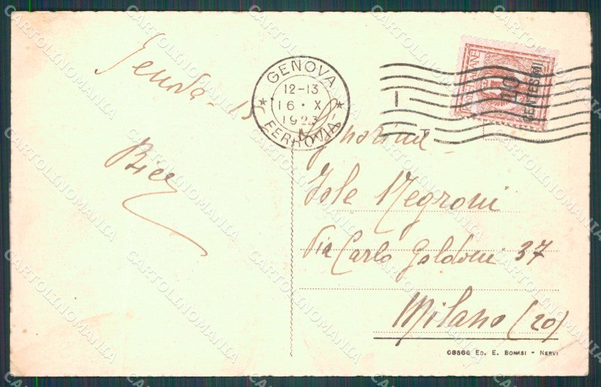 Genova Città Via XX Settembre PIEGHE cartolina WX3171 – retro