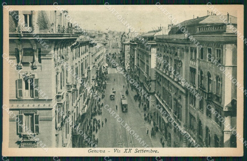 Genova Città Via XX Settembre cartolina WX3172 – fronte