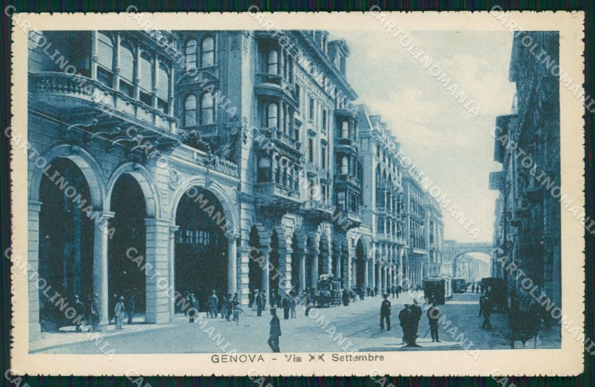 Genova Città Via XX Settembre cartolina WX3175 – fronte