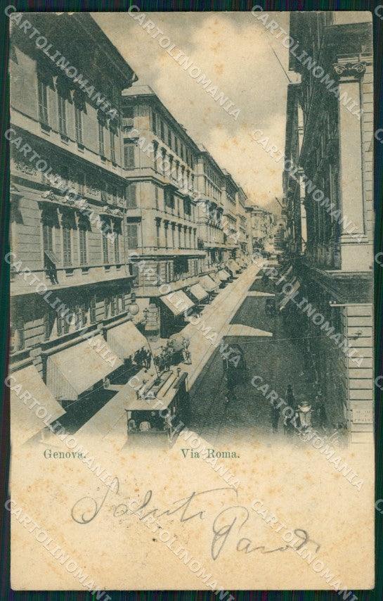Genova Città Via Roma cartolina WX3179 – fronte
