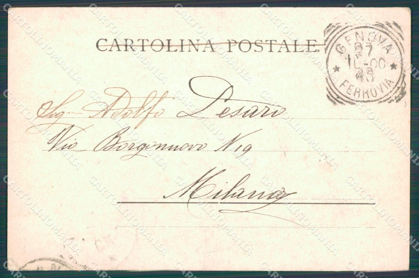 Genova Città Via Roma PIEGA cartolina WX3180 – retro