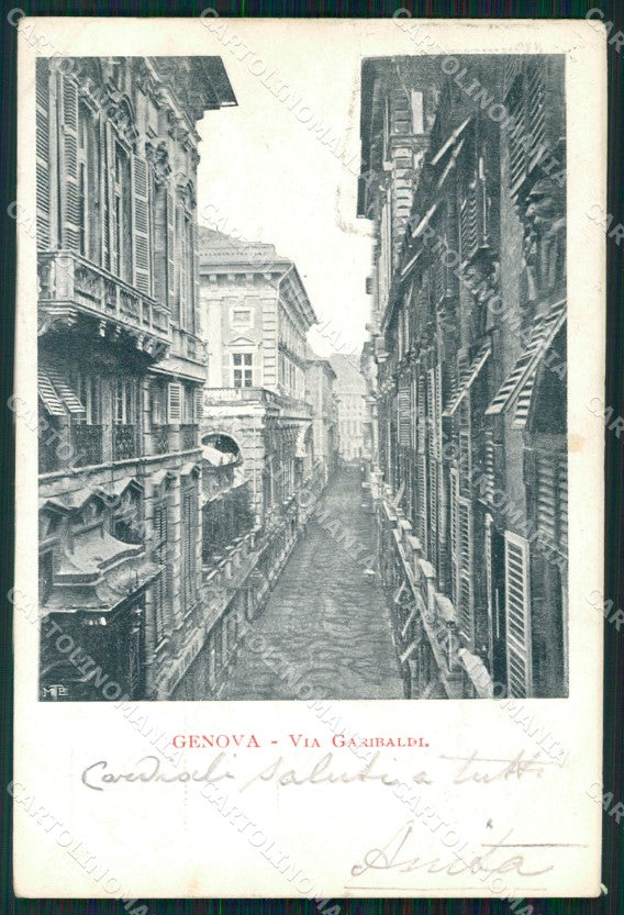 Genova Città Via Garibaldi cartolina WX3187 – fronte