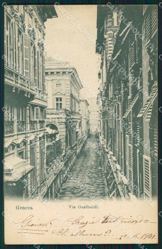 Genova Città Via Garibaldi cartolina WX3189 – fronte