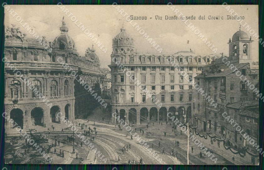 Genova Città Via Dante Credito Italiano cartolina WX3192 – fronte