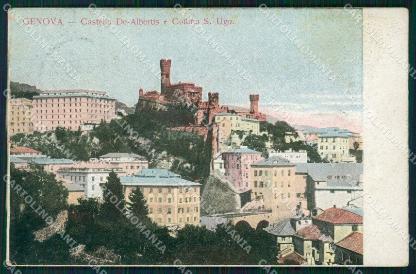 Genova Città Castello de Albertis Collina San Ugo cartolina WX3214 – fronte