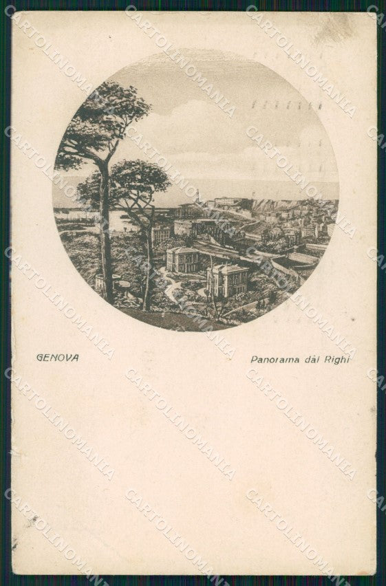 Genova Città Panorama dal Righi STRAPPINO PIEGHINA cartolina WX3220 – fronte