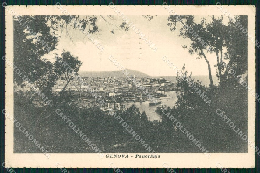 Genova Città PIEGA cartolina WX3222 – fronte
