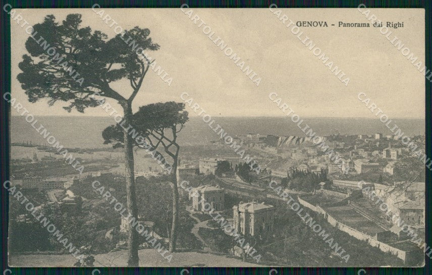 Genova Città Panorama dal Righi cartolina WX3226 – fronte