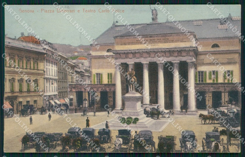 Genova Città Teatro Carrozze cartolina WX3227 – fronte