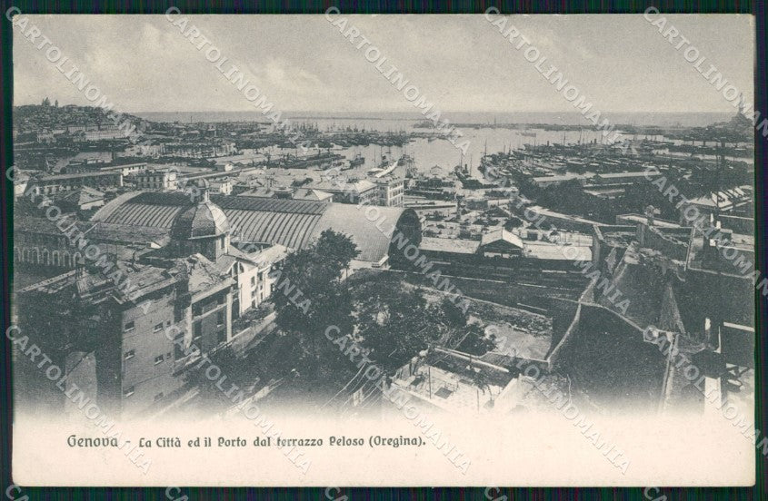 Genova Città Terrazzo Peloso Oregina PIEGHINA FORO cartolina WX3229 – fronte