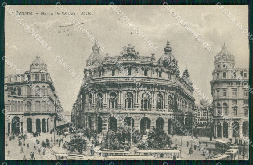 Genova Città Piazza De Ferrari Tram SCOLLATA cartolina WX3233 – fronte