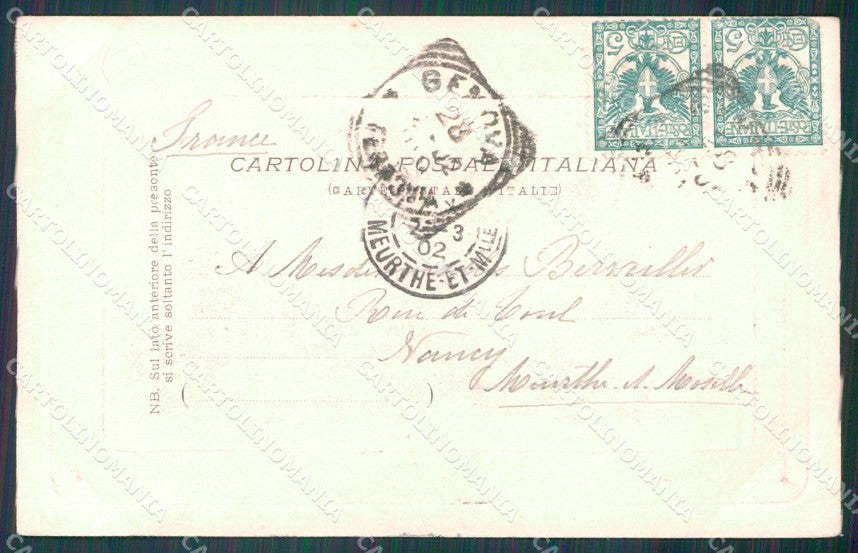 Genova Città Piazza Caricamento Carretti cartolina WX3237 – retro