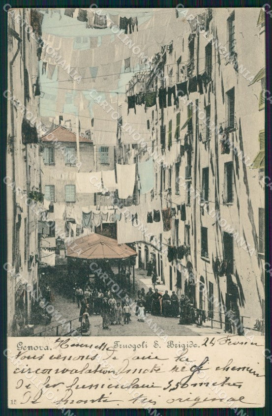 Genova Città Truogoli Santa Brigida cartolina WX3238 – fronte