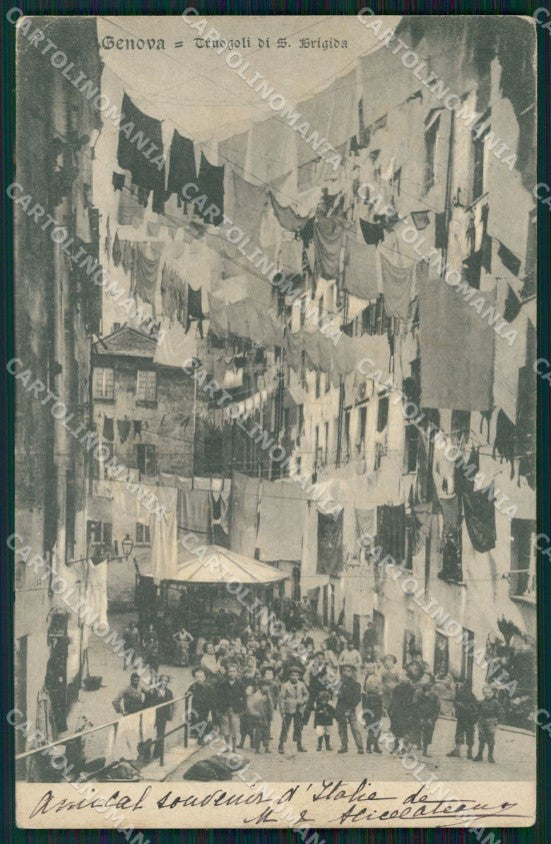 Genova Città Truogoli Santa Brigida PIEGHINA cartolina WX3239 – fronte