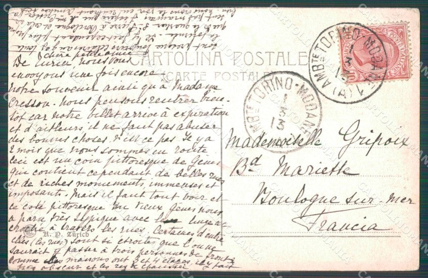 Genova Città Truogoli Santa Brigida PIEGHINA cartolina WX3239 – retro
