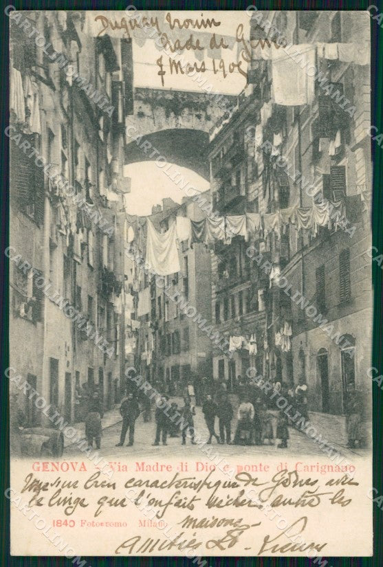 Genova Città Via Madre di Dio cartolina WX3243 – fronte