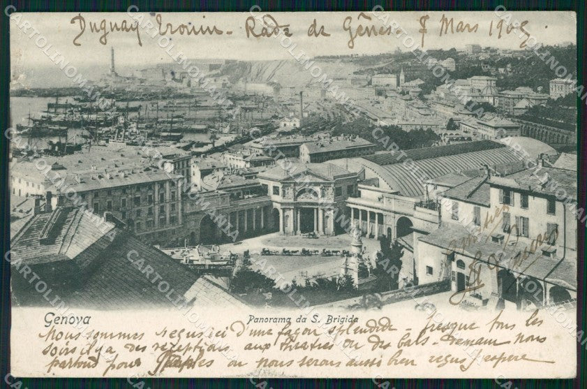 Genova Città Panorama da Santa Brigida STRAPPINI cartolina WX3244 – fronte