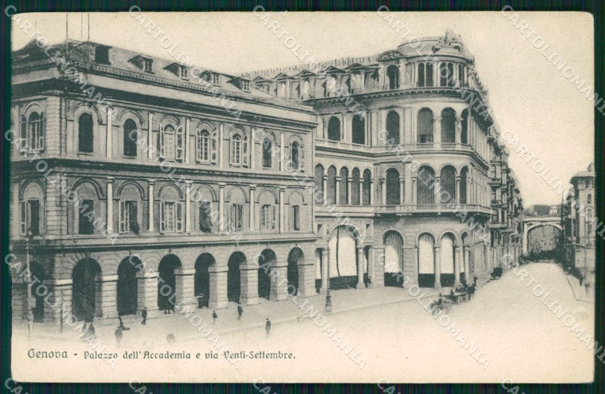 Genova Città Palazzo dell'Accademia Via XX Settembre cartolina WX3254 – fronte