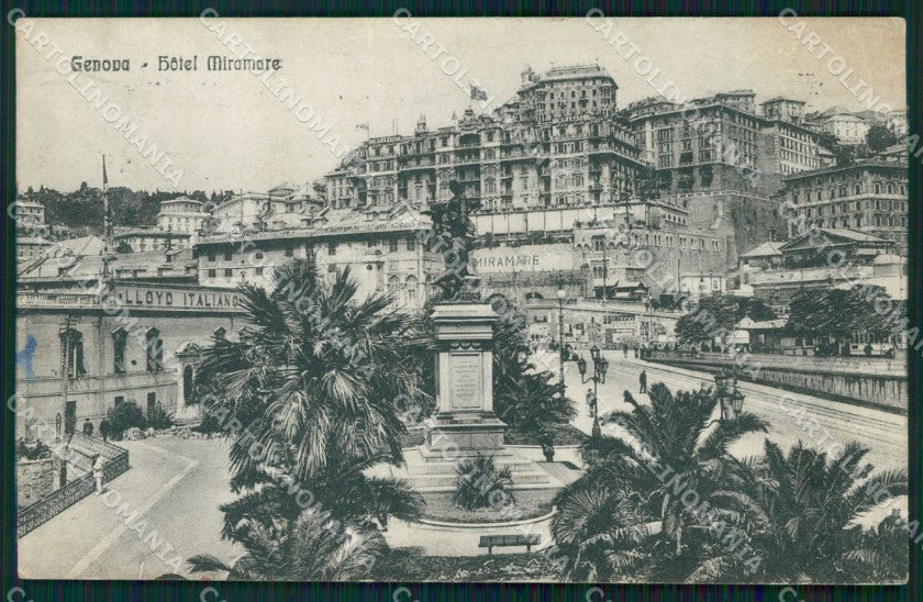 Genova Città Hotel Miramare cartolina WX3257 – fronte