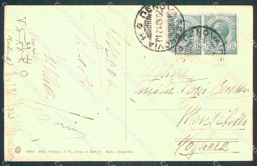 Genova Città Piazza Corvetto PIEGHINA cartolina WX3261 – retro