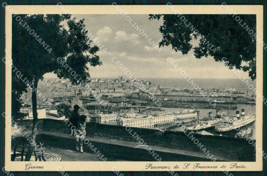 Genova Città Panorama da San Francesco da Paola cartolina WX3262 – fronte