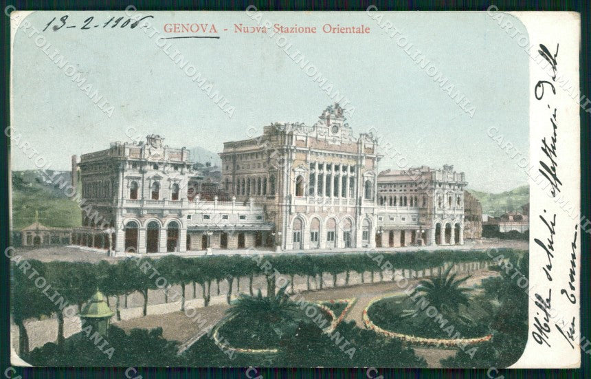 Genova Città Nuova Stazione Orientale Genova Brignole cartolina WX3270 – fronte