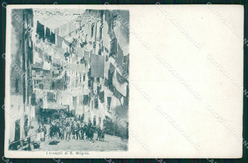 Genova Città Truogoli Santa Brigida cartolina WX3271 – fronte
