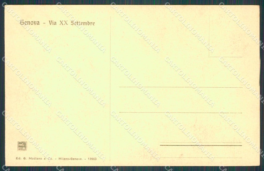 Genova Città Via XX Settembre cartolina WX3274 – retro