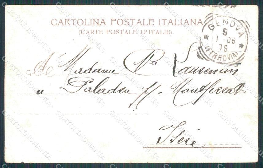 Genova Città Castello de Albertis Collina San Ugo PIEGHINA cartolina WX3277 – retro