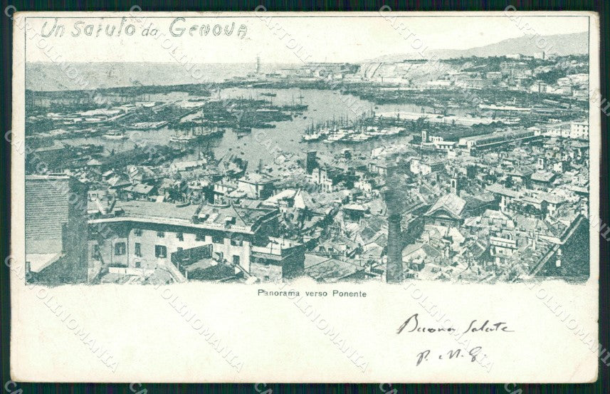 Genova Città Saluti da cartolina WX3279 – fronte