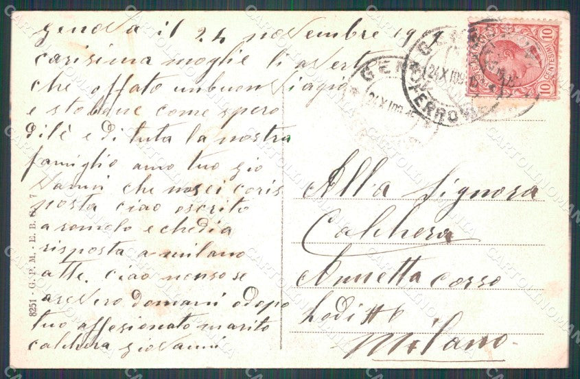 Genova Città cartolina WX3282 – retro