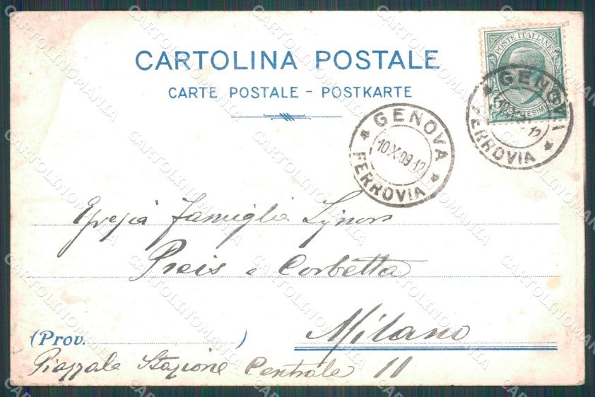 Genova Città STRAPPINI cartolina WX3287 – retro