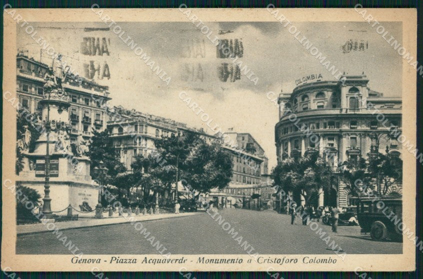 Genova Città Piazza Acquaverde cartolina WX3291 – fronte
